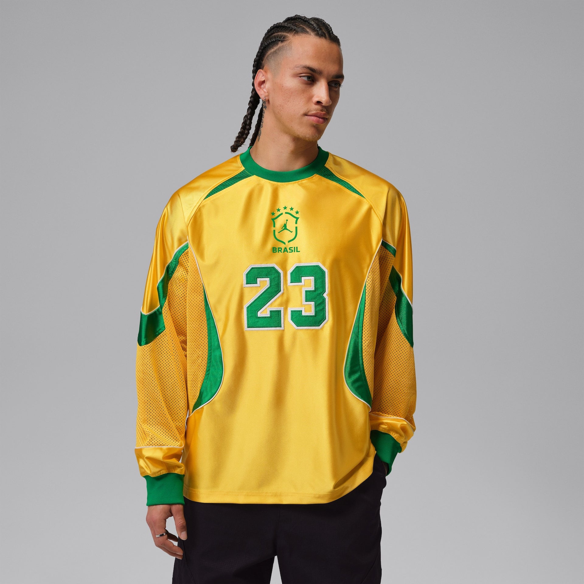 Camiseta Brasil Jordan Manga Longa Goalie Masculina