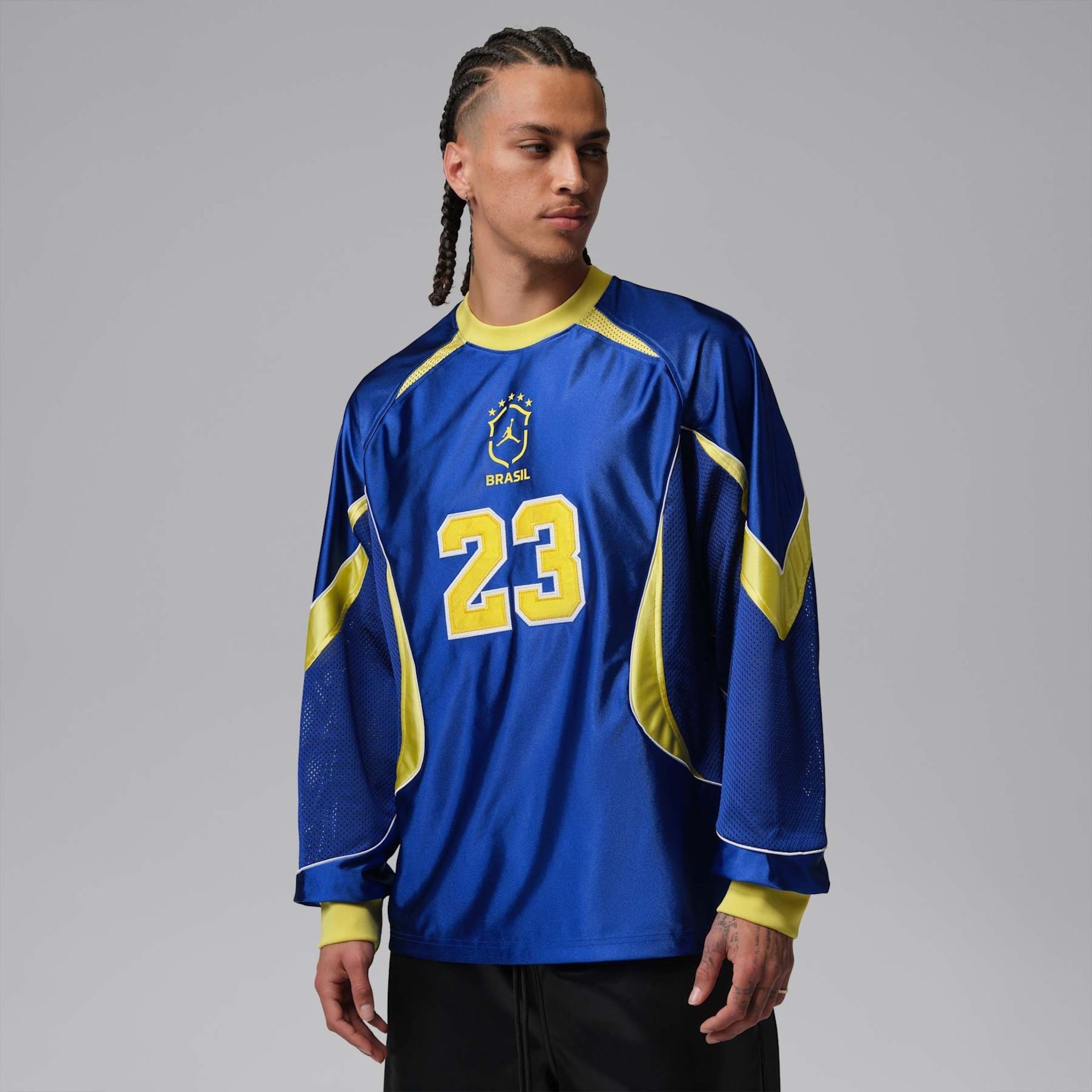 Camiseta Brasil Jordan Manga Longa Goalie Masculina