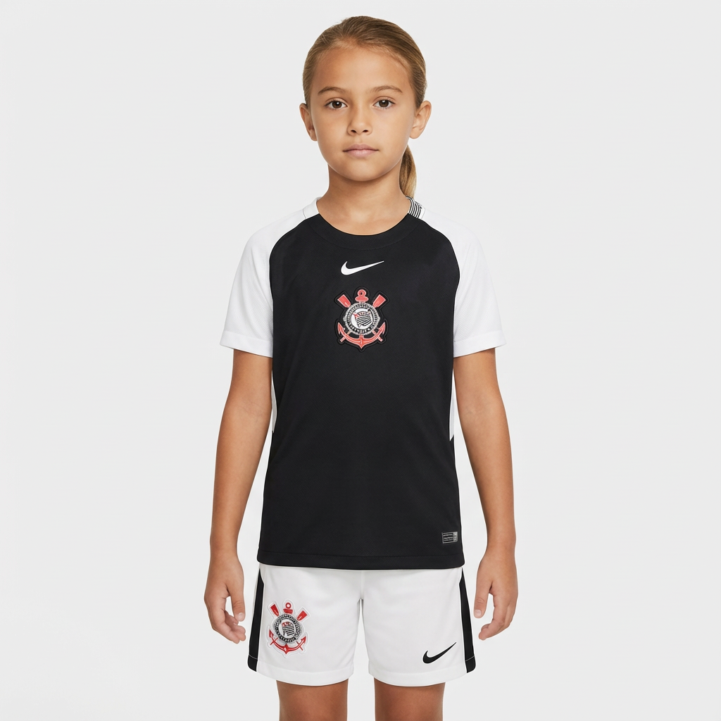 Conjunto Infantil Feminino Nike Corinthians 2025/26 II